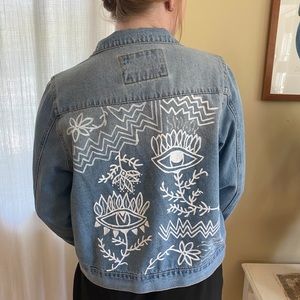 Hand painted jean jacket